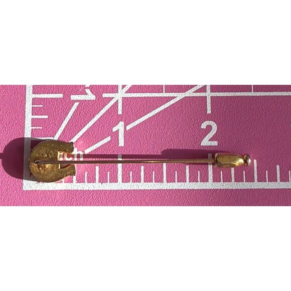 Vintage Etienne Aigner Gold Tone Logo Stick Pin End Cap 2.5" Estate 3.24g READ - Picture 5 of 6